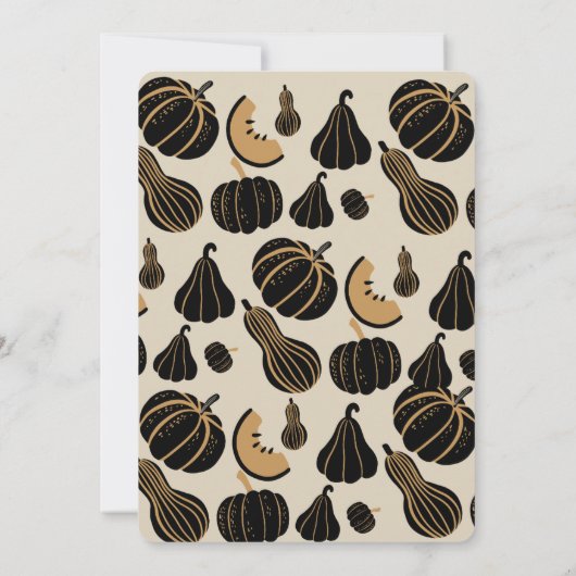 Halloween pompoen carving party uitnodigingen (Achterkant)