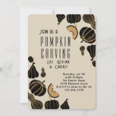 Halloween pompoen carving party uitnodigingen (Voorkant)