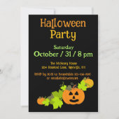 Halloween Pompoen Carving Zwart Sinaasappel Groen  Kaart (Voorkant)