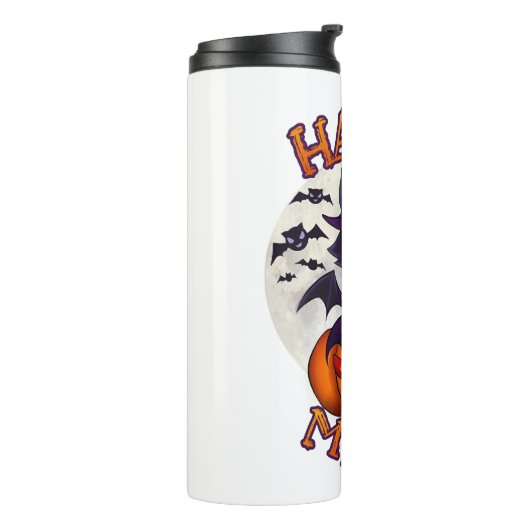 Halloween pompoen Catoween Thermosbeker (Gedraaid links)