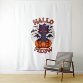 Halloween pompoen Catoween Wandkleed (In situ)