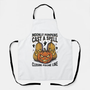 Halloween Pompoen Citaat Maanlicht Jack O Lantern Schort
