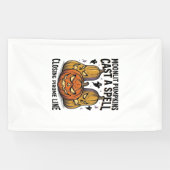 Halloween Pompoen Citaat Maanlicht Jack O Lantern Spandoek (Horizontaal)