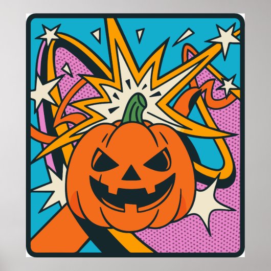 Halloween pompoen clipart PNG, spookachtige jack o Poster (Voorkant)