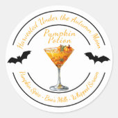 Halloween | Pompoen Cocktail | Griezeldrink voor d Ronde Sticker (Voorkant)