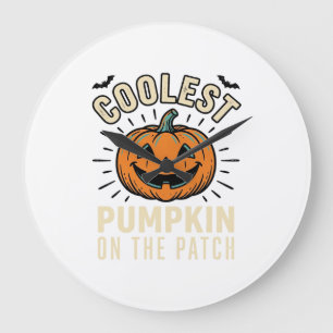 Halloween Pompoen Coolste Op Het Perceel Vintage_1 Grote Klok
