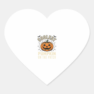 Halloween Pompoen Coolste Op Het Perceel Vintage_1 Hart Sticker