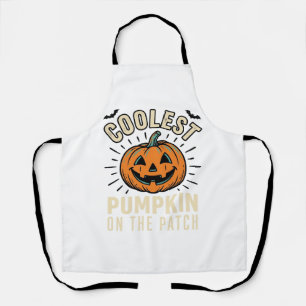 Halloween Pompoen Coolste Op Het Perceel Vintage_1 Schort
