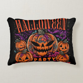 Halloween, Pompoen Coven Bloei, Gotisch Accent Kussen