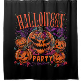 Halloween, Pompoen Coven Bloei, Gotisch Douchegordijn (Voorkant)