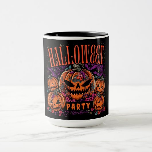 Halloween, Pompoen Coven Bloei, Gotisch Mok (Midden)