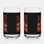 Halloween, Pompoen Coven Bloom, Gotisch Blikvorm Glas (Links)