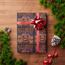Halloween, Pompoen Coven Bloom, Gotisch Cadeaupapier