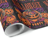 Halloween, Pompoen Coven Bloom, Gotisch Cadeaupapier (Rol Hoek)