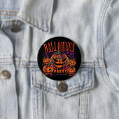 Halloween, Pompoen Coven Bloom, Gotisch Ronde Button 7,6 Cm (In situ)