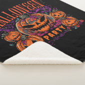 Halloween, Pompoen Coven Bloom, Gotisch Sherpa Deken (3/4)