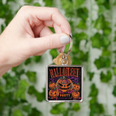 Halloween, Pompoen Coven Bloom, Gotisch Sleutelhanger (Hand)