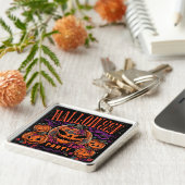 Halloween, Pompoen Coven Bloom, Gotisch Sleutelhanger (Zijkant)