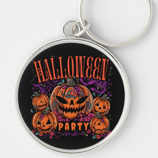 Halloween, Pompoen Coven Bloom, Gotisch Sleutelhanger (Voorkant)