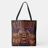 Halloween, Pompoen Coven Bloom, Gotisch Tote Bag (Voorkant)