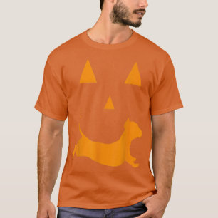 Halloween Pompoen Dachshund Jackolantern Kostuum  T-shirt