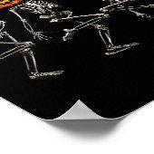 Halloween pompoen dansen skelet kostuum vrouwen M Poster (Hoek)
