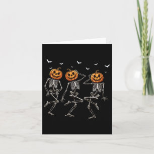 Halloween Pompoen Dansende Skelet Kostuum Vrouwen  Kaart