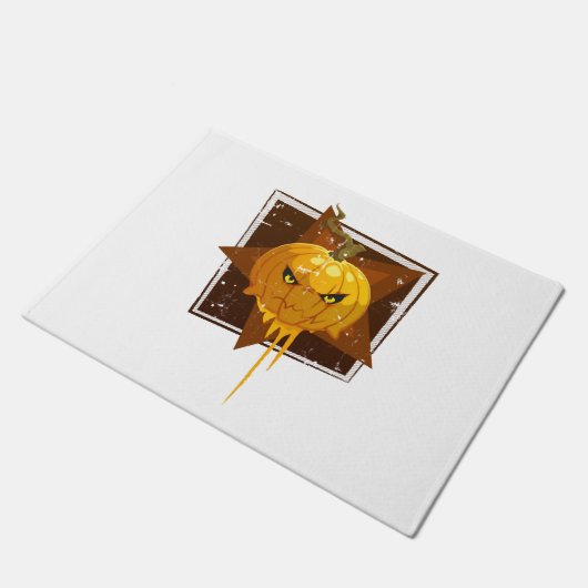 Halloween pompoen deurmat (Schuin)