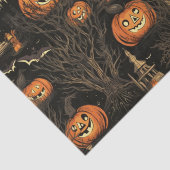 Halloween pompoen donker tissuepapier (Detail)