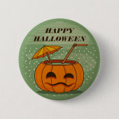 Halloween pompoen Drink  | PIN-Button Ronde Button 5,7 Cm (Voorkant)