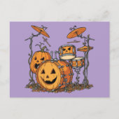 Halloween pompoen drum set illustratie briefkaart (Voorkant)