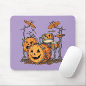 Halloween Pompoen Drumstel Muismat (Met muis)