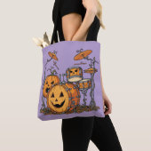 Halloween Pompoen Drumstel Tote Bag (Dichtbij)