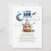Halloween pompoen een klein boo boy Baby shower Kaart (Voorkant)