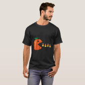 Halloween Pompoen Eet Candy Corn T-shirt (Voorkant volledig)