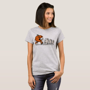 Halloween Pompoen Eet Geest T-shirt, Grappige Hall T-shirt