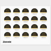Halloween pompoen Elegant Zwart Wit Goud Favor Ronde Sticker (Vel)