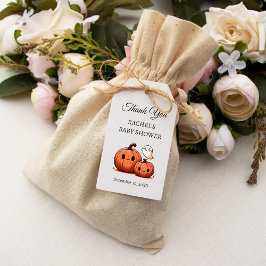 Halloween Pompoen en Boe | Baby Shower Bedankt Cadeaulabel