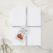 Halloween Pompoen en Boe | Baby Shower Bedankt Cadeaulabel (Met Touw)