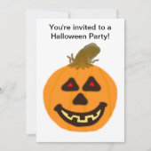 Halloween Pompoen en Geest Feest Uitnodiging (Voorkant)