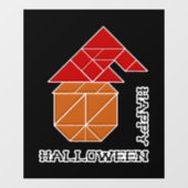 Halloween pompoen en heks Pet Raamsticker (Vel)