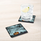 Halloween pompoen en raaf kartonnen onderzetters (Insitu)