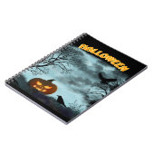 Halloween pompoen en raaf notitieboek (Linkerzijde)