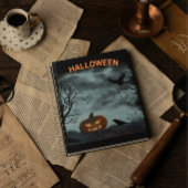 Halloween pompoen en raaf notitieboek