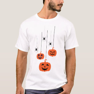 Halloween pompoen en spin kostuums Mannen vrouwen T-shirt
