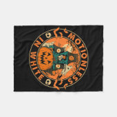 Halloween pompoen eng leuk bewegingsloos in het wi fleece deken (Voorkant (Horizontaal))