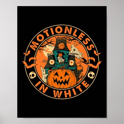 Halloween pompoen eng leuk bewegingsloos in het wi poster (Voorkant)