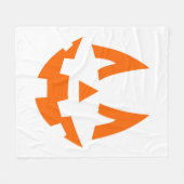 Halloween pompoen enge glimlach gezicht fleece deken (Voorkant (Horizontaal))