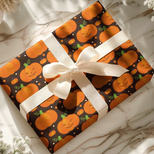 Halloween pompoen enge Jack O'Lantern patroon Cadeaupapier