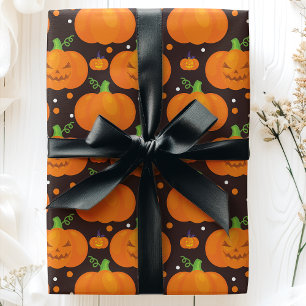 Halloween pompoen enge Jack O'Lantern patroon Cadeaupapier
